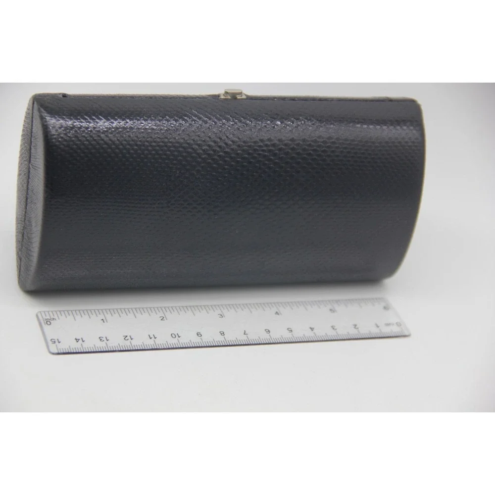 Mary Norton Evening Snakeskin Black Clutch Bag Purse Silver Chain EUC Retro Glam